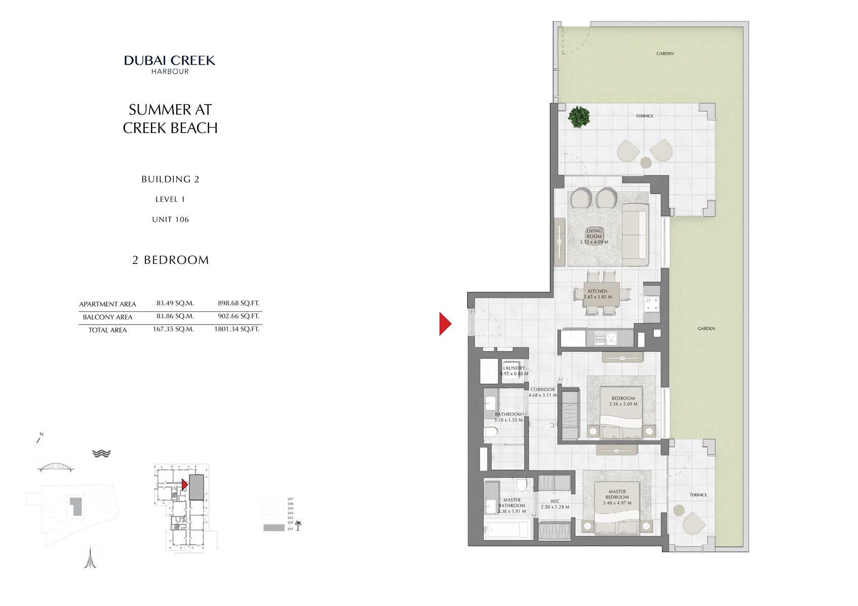 2 Br Building 2 Level 1 Unit 106, Size 1801 Sq Ft